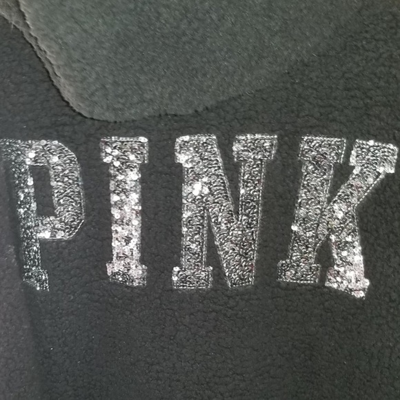 1 vs pink rare sweaters jackets bling Sherpa NWT rare satin - Picture 2 of 10